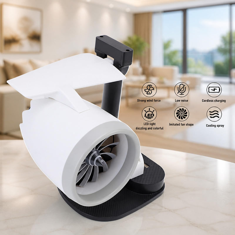 Desktop Turbine Fan with Humidifier 15W Wireless Charge