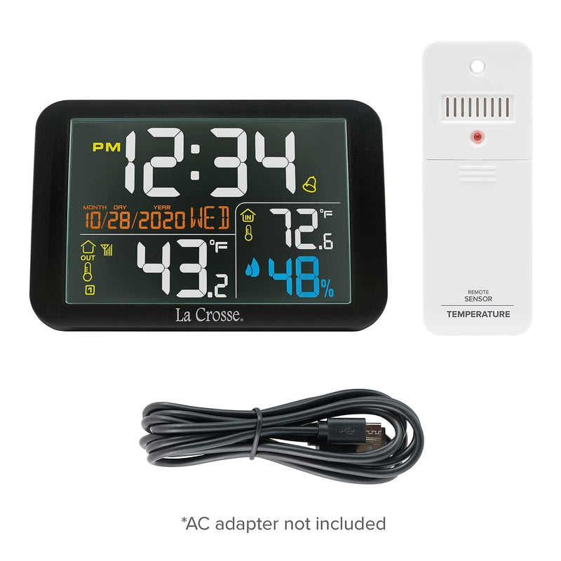 La Crosse Technology Color Weather Station (308-66677-INT), Black