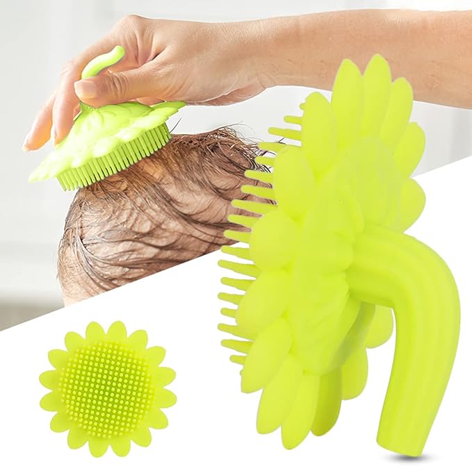 Baby Shampoo Brush, Convenient Thin Hair Baby Bath Brush for Baby Bathroom (Green) - NewNest Australia