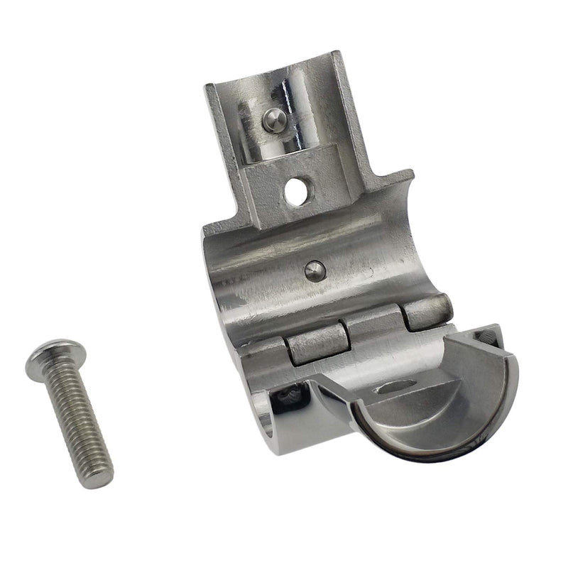 Heavy Duty 316SS Boat Hand Rail Fitting- Polished 90 Degree T/Tee Hinged/Split Fitting 7/8" Tube 1PC FOR 7/8" TUBE