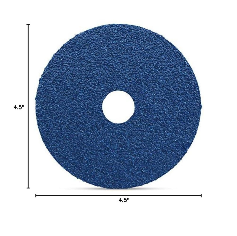 BHA Zirconia Resin Fiber Sanding and Grinding Discs, 4.5” x 7/8”, 36 Grit - 25 Pack