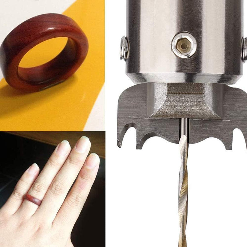 30 PCS Ring Drill Bit Set 16-21 mm Blades Wooden Ring Maker Steel Wood Bead Drill Bit for DIY Rings Making, Woodworking Tool Kit, Wooden Bead Maker Beads Drill Bit
