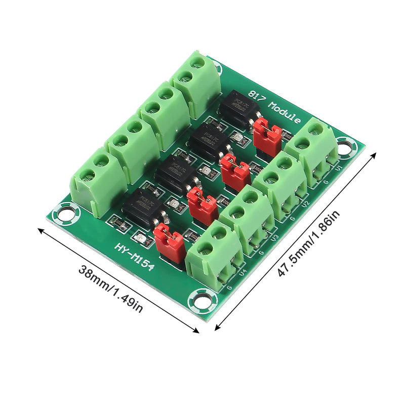 Alinan 4pcs 4CH Optocoupler PC817 4 Channel Isolation Board Voltage Converter Adapter Module 3.6-30V Driver Photoelectric Isolated Module
