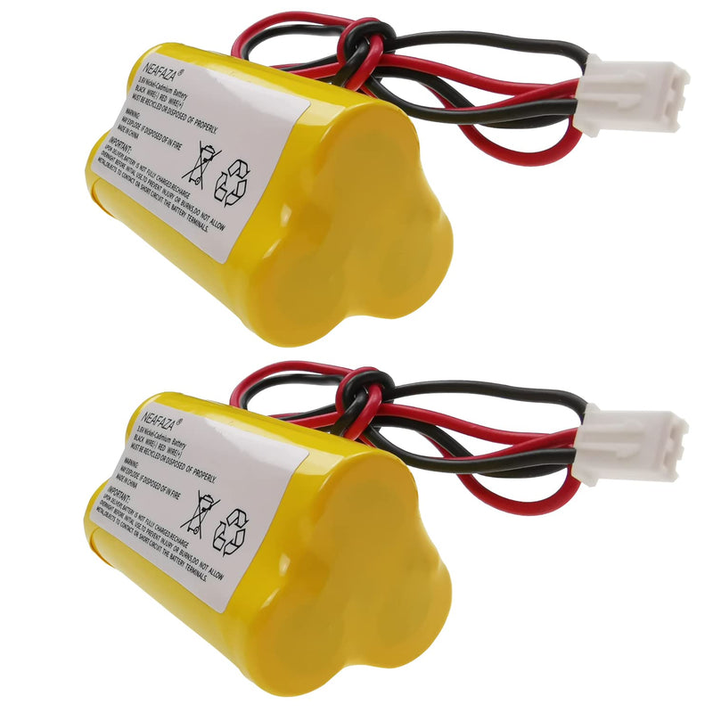 3.6V 900mAh AA Ni-Cd Exit Sign Emergency Light Battery Pack Replacement Compatible with Exitronix 10010037 Unitech 6200RP Dantona CUSTOM-318 OSA230 Lowes 253799 Unitech LEDR-1 (2 Pack)