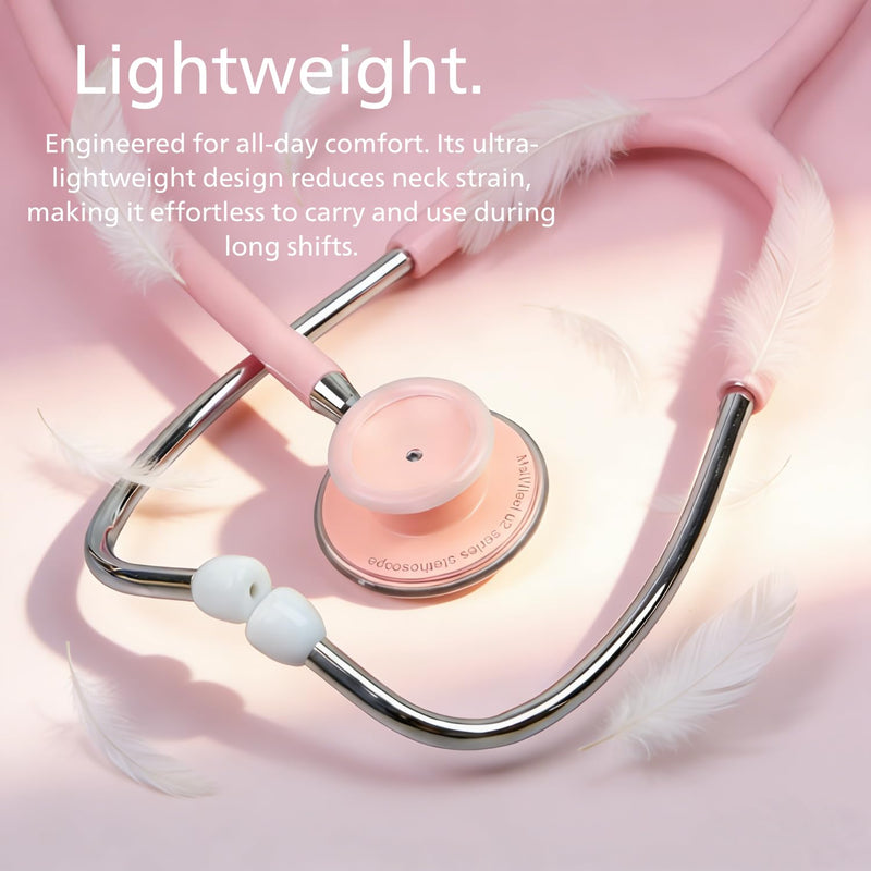 Lightweight Stethoscope Dual Head Stethoscope for Nurses,Doctors Students, Home Health Use (Pink) Pink