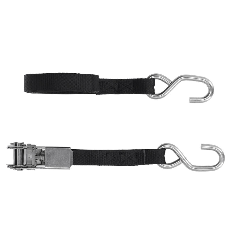 Ratcheting Securing Straps, Ratchet Straps Rust Proof 2PCS Powerful Tension Sturdy Construction High Toughness for Trailer (5m / 16.4ft) 5m / 16.4ft