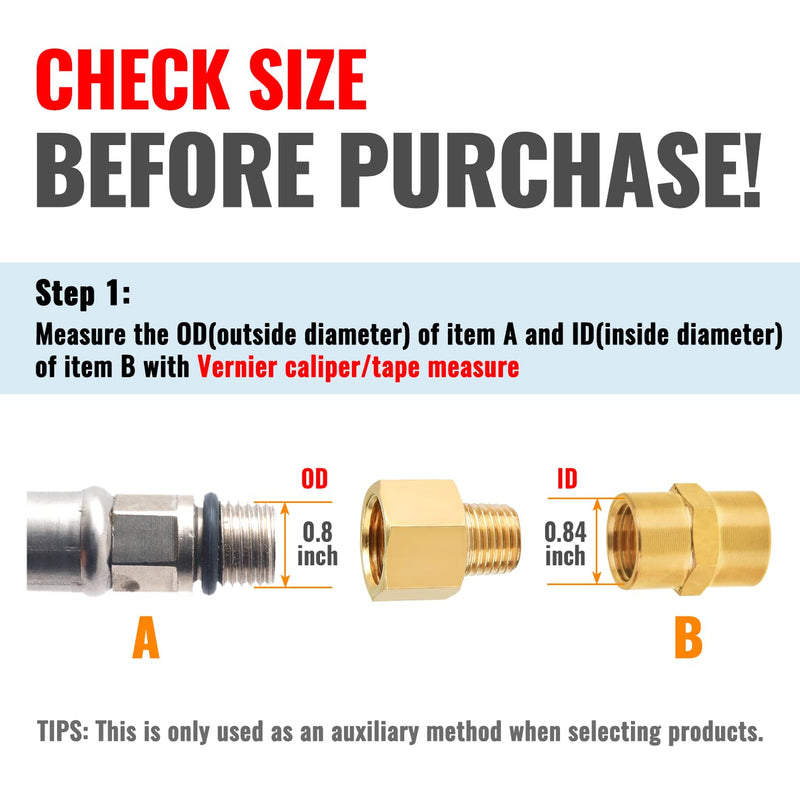 SUNGATOR Brass Pipe Fitting, 1/2" NPT Male Pipe x 1/2" NPT Female Pipe Brass Fitting Adapter, 1/2 Inch Male to 1/2 Inch Female Pipe Fitting Adapter, 1/2'' NPT Brass Pipe Extension Fittings, Pack of 4 1/2" Male x 1/2" Female