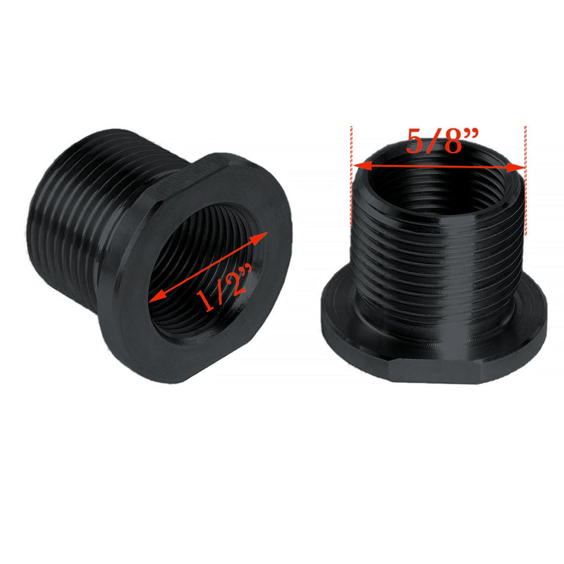 1/2x28 to 5/8x24 Thread Adapter Alloy Steel with Crush Washer (Black -2pc)