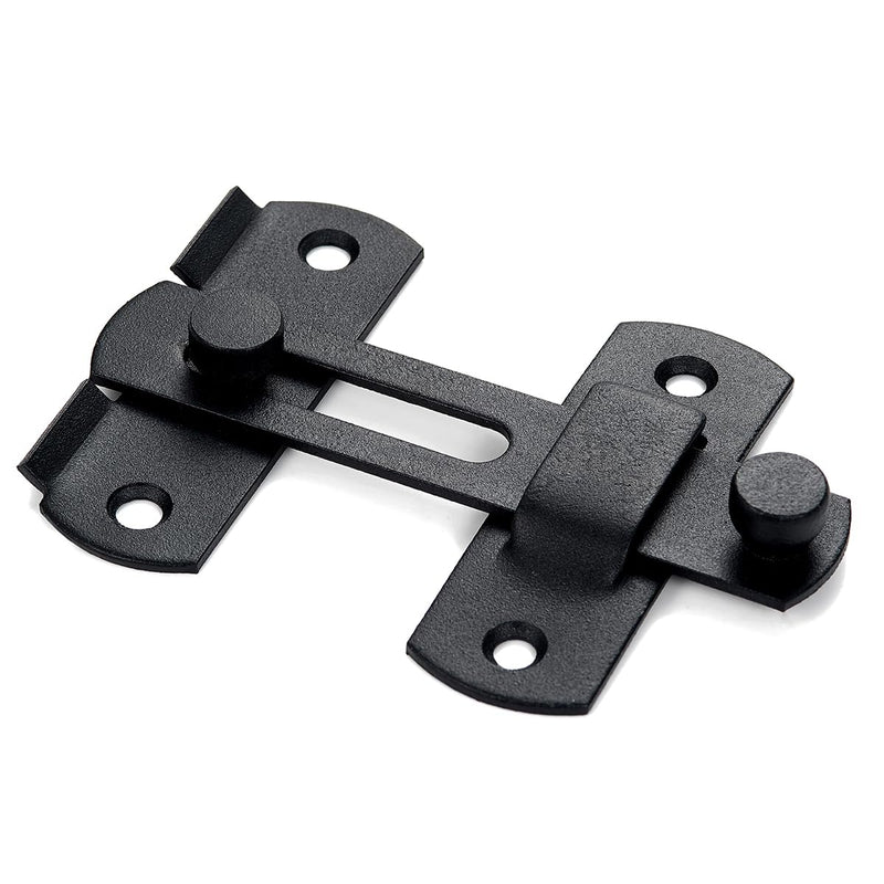 3 Packs Flip Latch Gate Latches,3.93” x 2.75” Matte Black Safety Door Lock for Barn Wood Fence Sliding French Doors, Gate Hardware,Sliding Door Antique Lock Wine Cabinet Closet Door Latches Matte Black_V54 3