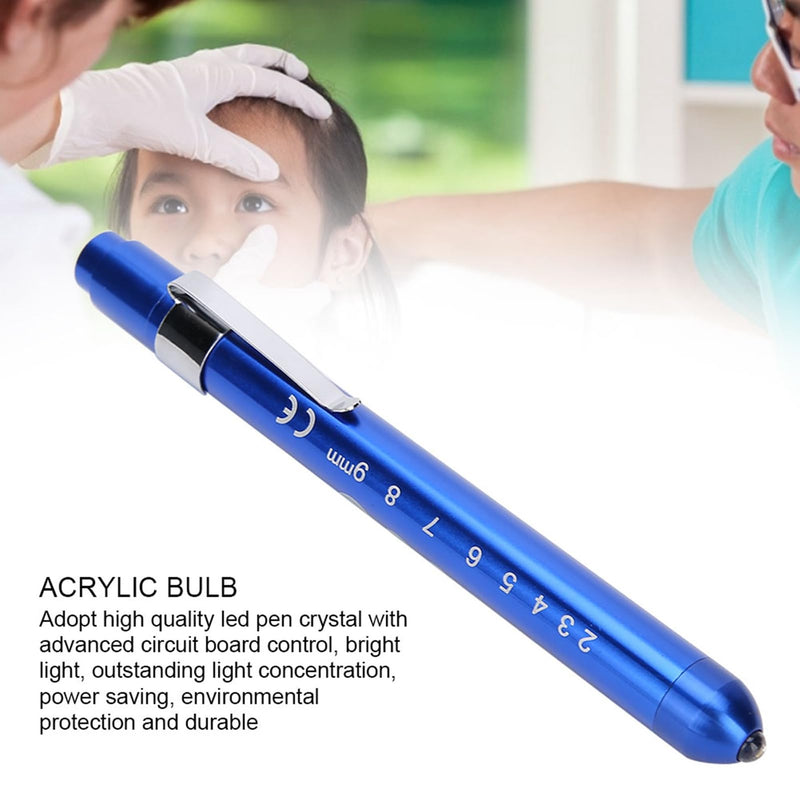 Pen Light Fastlight Pen LED, Portable Pen Lights Medicals | Multi Functional Nurse Pen Light with Pupil Ruler for Ear Mouth Throat Examination (Blue)