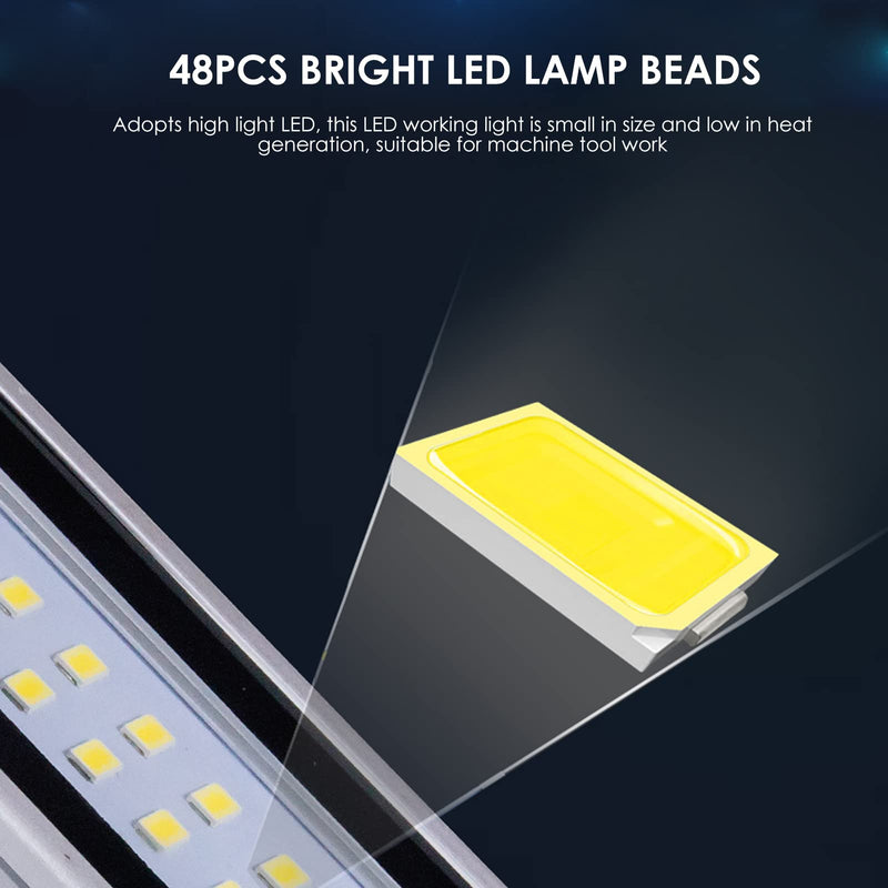 24V 12W LED Tube Light, CNC Machine Work LED Shop Lights with IP67 Explosion Proof, Aluminum Alloy Industrial Light
