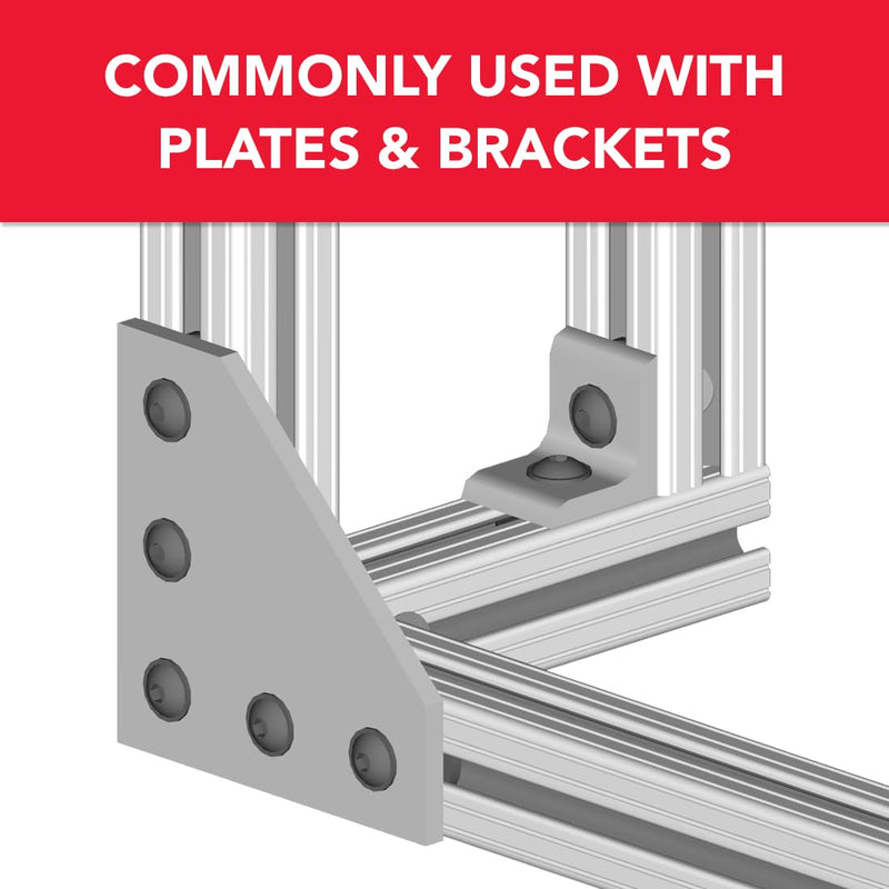 8020, 3203, 15 Series, 5/16-18 Steel Standard Slide in T-Nut - T Slot Accessories for 80/20 Aluminum Extrusion - Hardware Nuts (10 Pack) 10