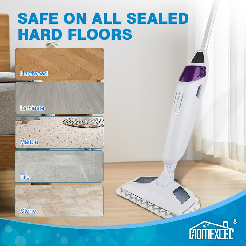 HOMEXCEL Steam Mop Replacement Pads Compatible with Bissell Powerfresh Steam Mop 1940 1806 1440 1544 Series, Model 19402 19404 19408 2685A 2075A 1940A 1940Q 1940T 1940W, Steam Mop Pads Refills, 4 Pack White