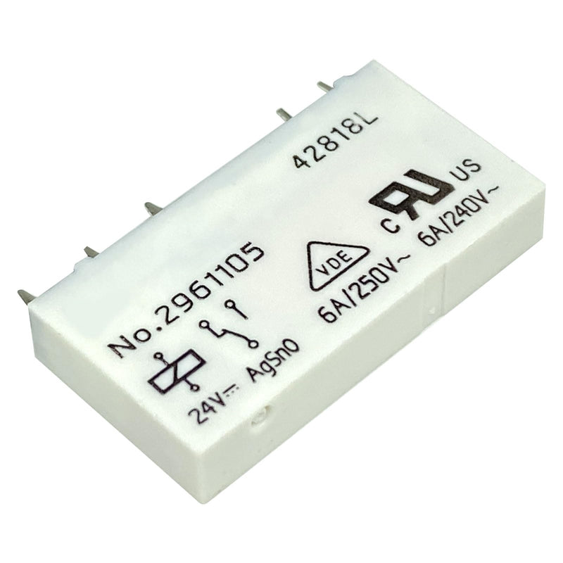 15-Pack NO.2961105 5-Pin Relay - 24VDC 6A SPDT Miniature Power Relay - DIN Rail Compatible for Industrial Panels & Phoenix Contact-Compatible Systems 15