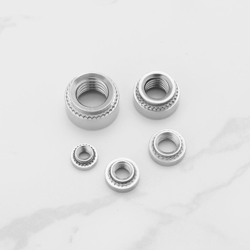 ECSiNG 50pcs Self Clinching Nuts 304 Stainless Steel Rivet Nut Fastener Knurled Self Clinching Nut Fastener for Machinery Electrical Products, M3 M4 M5 M6 M8