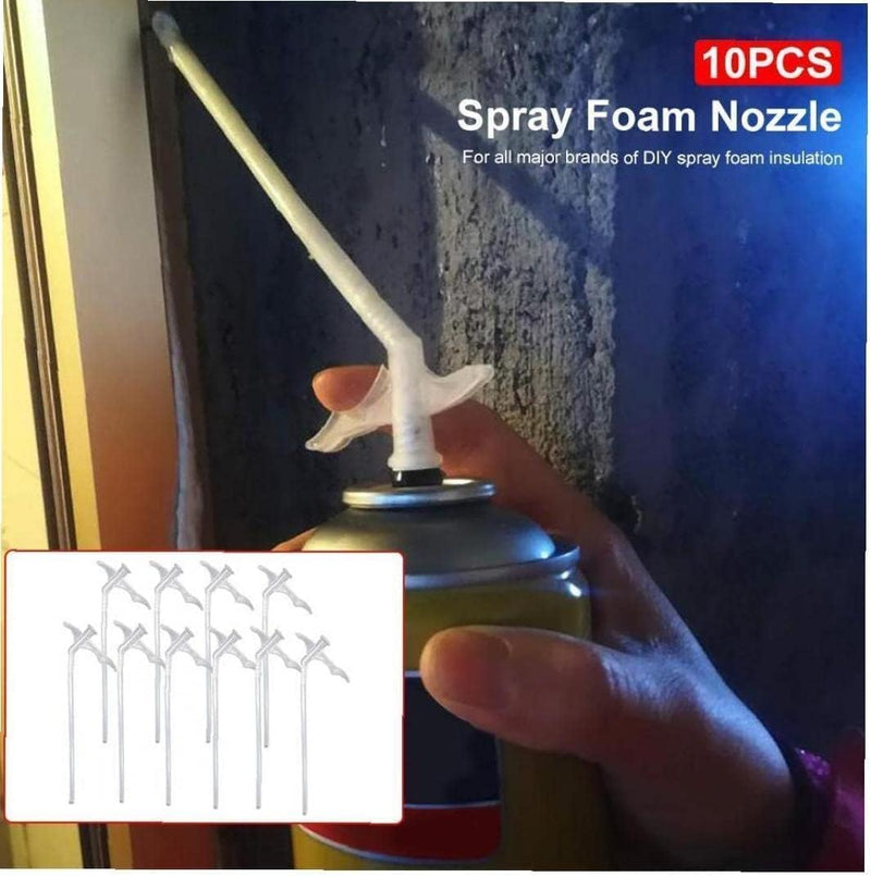 10Pcs White Attractive Expanding Foam Nozzles Spray Foam Replacement Tube for DIY Spraying （as Shown） Use Safety Small in Size and Light in Weight,Urethane Adhesives,Industrial and Scientific