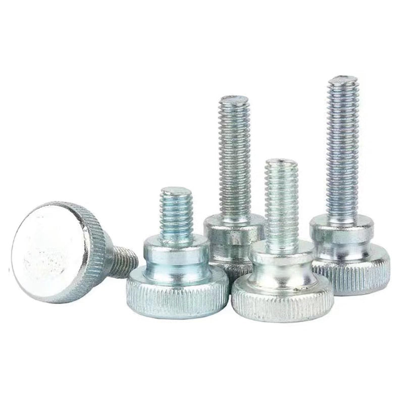 M6-1.0 x 10mm Znic Plated Flat Knurled Head Fully Threaded Thumb Screws Bolts Fastener,Threaded Knurled Grip Knobs Thumb Screw,Vesa Screws, Monitor Mount Screws for TV and Monitor Mount,12 Pcs M6-1.0x10mm（12 Pcs） - NewNest Australia