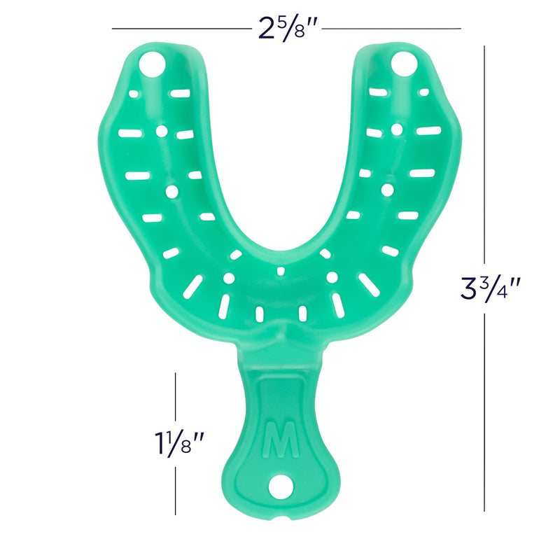 Practicon Disposable Edentulous Impression Trays, Assortment, Pack of 12