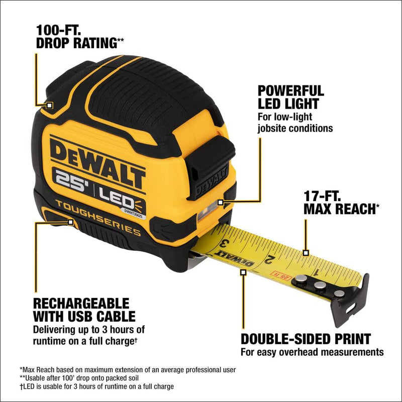 25FT Lighted Tape Measure