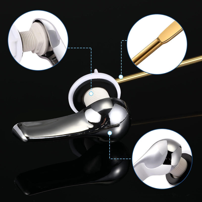 Lasnten 12 Pieces Toilet Handle Lever Flush Replacement, Brass Universal Flush Lever Finish Handle for Most Toilets (Front Mount) Front Mount