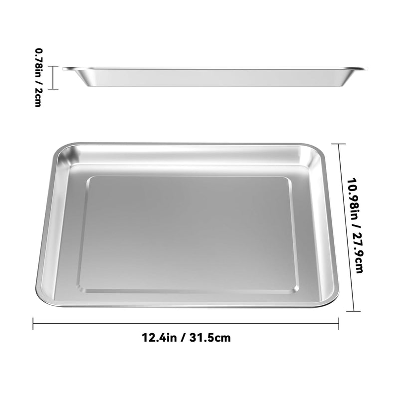 Stainless Steel Baking Tray Pan Compatible with Cuisinart Airfryer TOA-060 and TOA-065 (with Cuisinart Airfryer TOA-060 and TOA-065) - NewNest Australia
