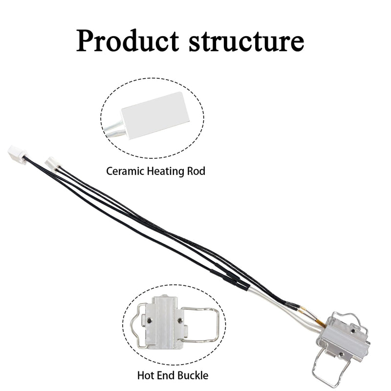 2PK Kobra X Hotend Heating Assembly Kit with Heater Cartridge & Thermistor | High-Temp Resistant, All-Metal Insulated Base Clip, Wear‑Resistant Stable Extrusion, Quick-Swap for Anycubic 3D Printer Parts 2PK