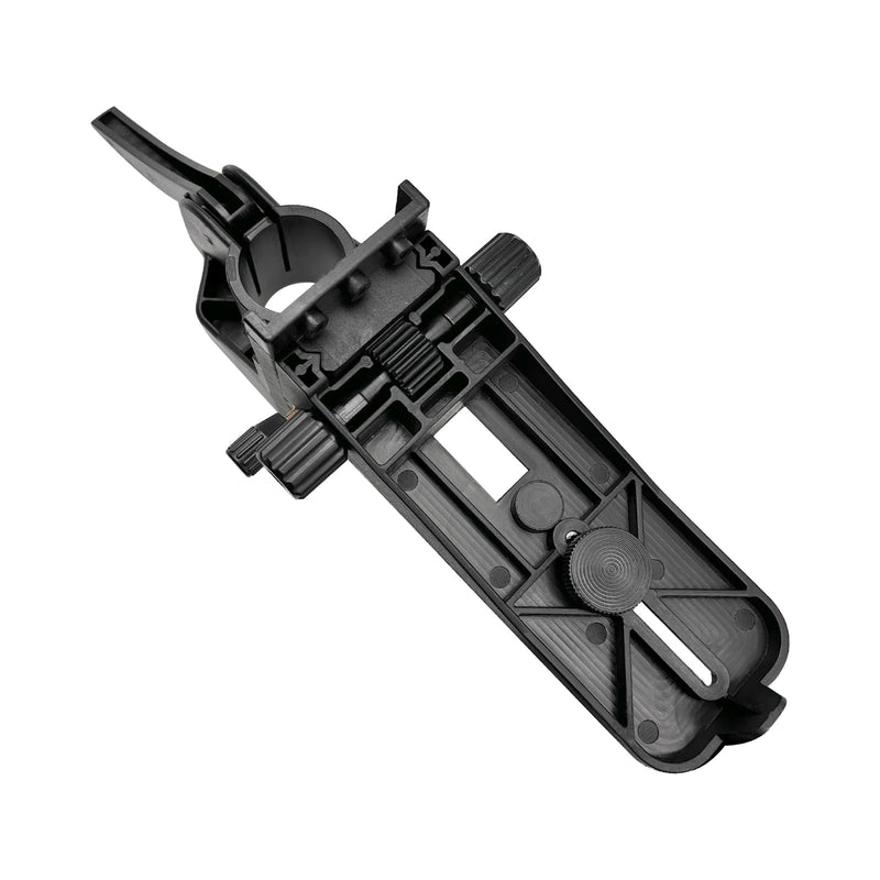 Mounting Bracket Clamp with 1/4"-20 Male Thread and 5/8"-11 Adapter, Adjustable Laser Level Pole Clamp with Bubble Level for Rotary and Line Lasers, Heavy-Duty Bracket for Telescoping Poles