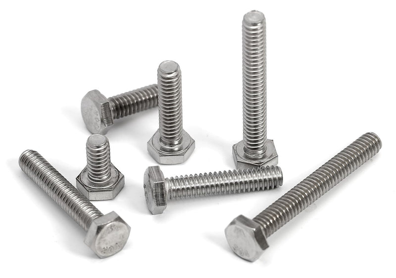 1/4-20 Bolts Screws Kit External Hex Head Stainless Steel 304 Fully Threaded Hex Bolt 1/4-20 x 1/2" 3/4" 1" 1-1/4" 1-1/2" 1-3/4" 2" Length 1/2" - 2"