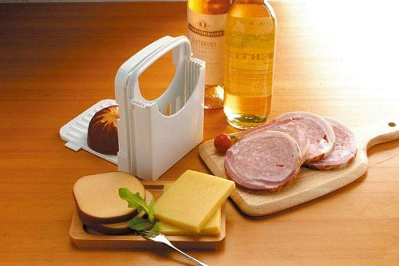 Bread slicer Foldable bread slicer with 5 different thickness molds, suitable for homemade bread bagel bread sandwich