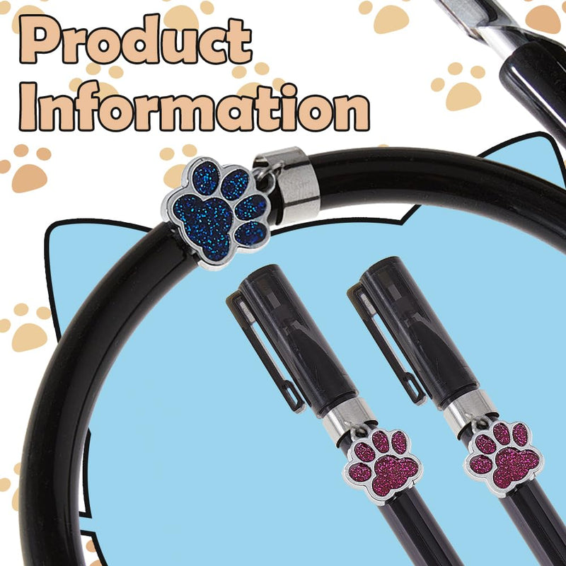 SUPERFINDINGS 12Pcs Dog Paw Stethoscope Charm Cute Personalized Adjustable Stethoscope Charms Accessories Alloy Enamel Stethoscope Pendant Decorations for Nurse Doctor Medical Workers