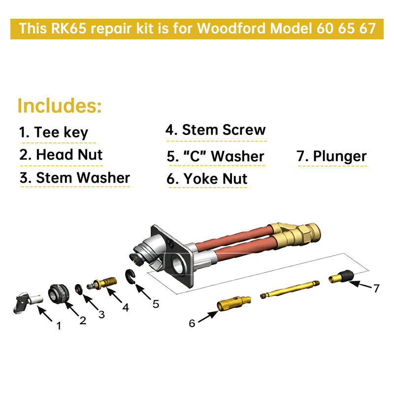 RK-65 Repair Kit for Woodford Model 60 65 67 Wall Hydrant