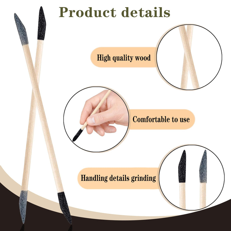 50 Pcs Sanding Sticks, Double End Matchsticks Sanding Twigs, Fine Detailing Sanding Tools for Tight Spaces Plastic Models Wood, 120/280 Grit 5.4 x 0.2 Inch 50 Pcs Double-ended