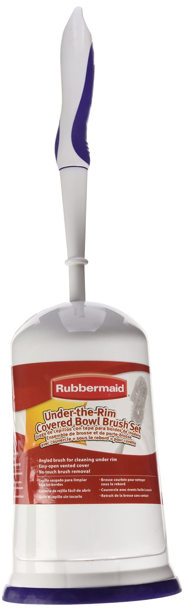 Rubbermaid Toilet Bowl Brush with Caddy Holder, with Caddy Holder, Cobalt Blue (FG6B9204COBLT) Under Rim Brush - NewNest Australia