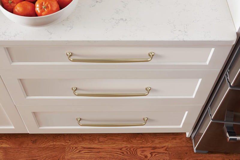 Amerock Renown 10-1/16 inch (256mm) Center-to-Center Golden Champagne Cabinet Pull, BP36988BBZ