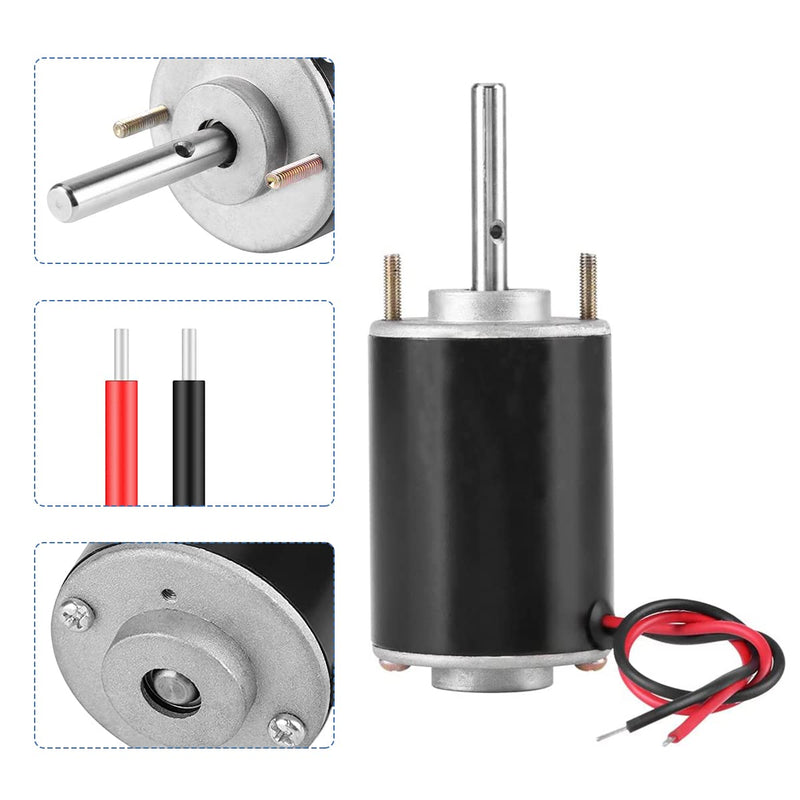 DC Electric Motor Drive, 3500RPM High Speed Permanent Magnet 12V DC Motor High Torque 30W CW/CCW (12V DC 3500RPM)