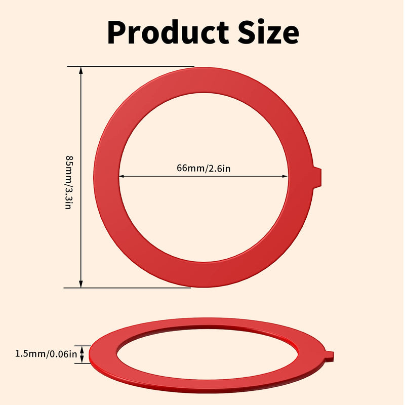 Flush Valve Seal for Kohler, Upgraded 2 Pack Silicone Material Canister Flush Valve Kit Toilet Tank Parts Gasket Replacement for K-GP1059291 for K-4436 Part Red 2 Pack