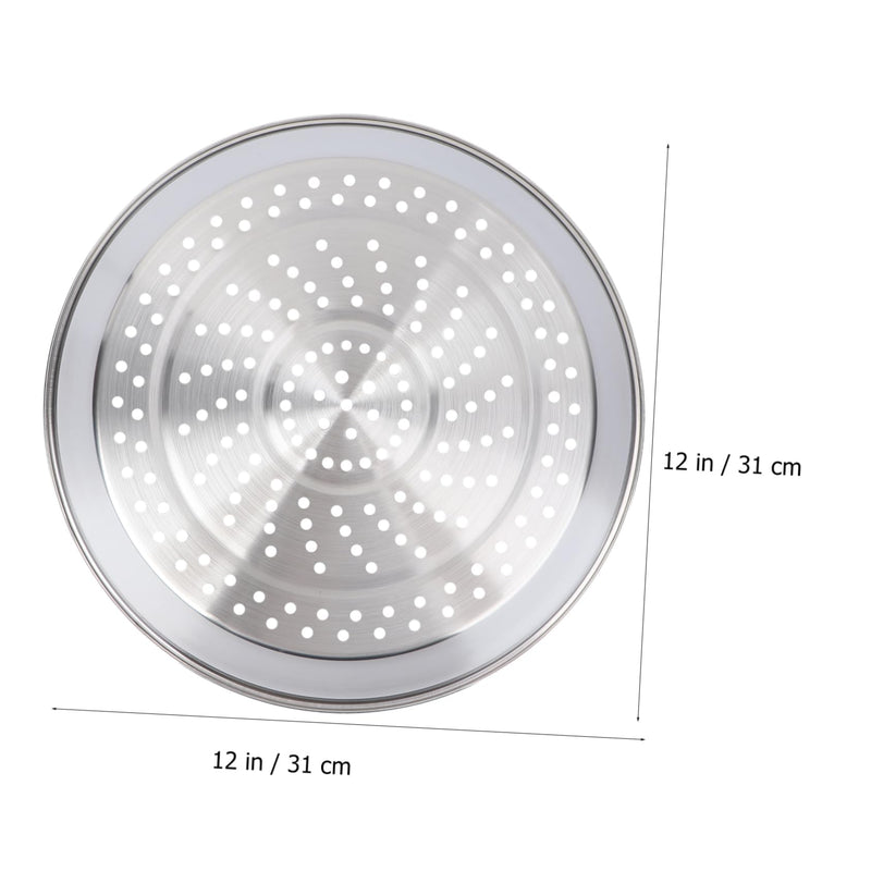 Cabilock 12.20 Inch Stainless Steel Steamer Rack with Holes Thick Food Steaming Tray for Wok Cooking Vegetables Fish Dumplings Kitchen Steamer Basket 30cm