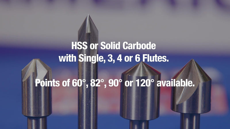 Drill America 1/2"-90 High Speed Steel Single Flute Countersink, Dew Series