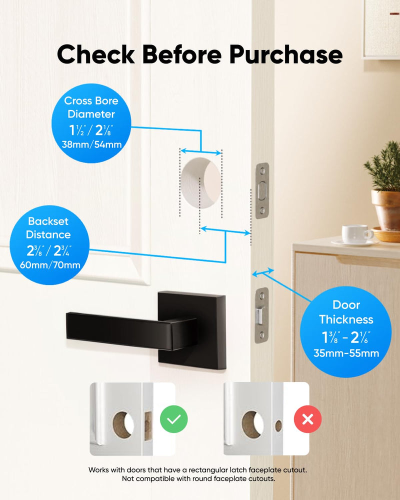 eufy Security Smart Lock C30, Keyless Entry Door Lock, Built-in WiFi Keypad Deadbolt for Front Door, No Bridge Required, Easy Installation, App Remote Control, Reliable Power, BHMA Grade 3 Contemporary Black