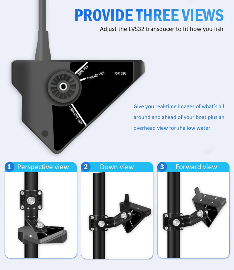 010-12970-00 Perspective Mode Transducer Mount fits for Panoptix Livescope LVS32, for Livescope Transducer Mount Perspective Mode