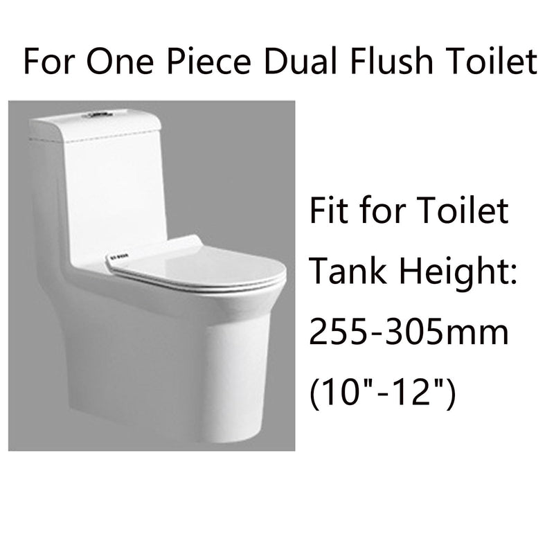 T Tulead Toilet Dual Flush Valve,Fill Valve,Push Button,Toilet Repair Kit 210mm Height, for 255-305mm Toilet Tank, for Ceramic Hole Dia, 65-70mm