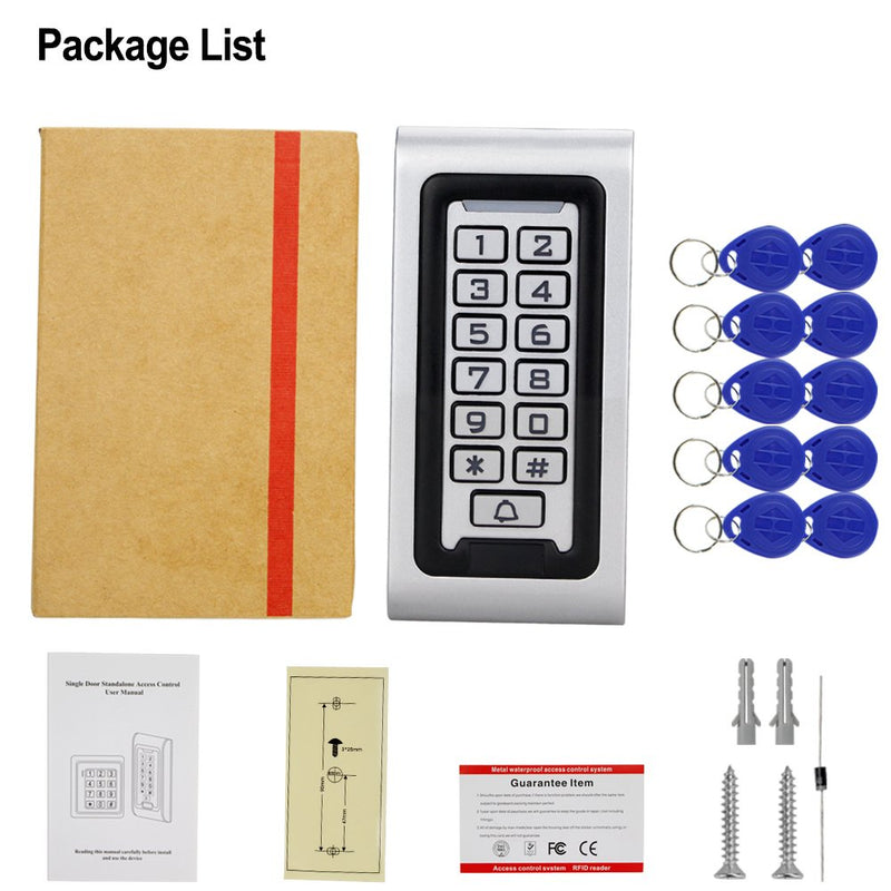 Keyboard Door Opener Access Control Waterproof RFID Keychain Smart Door Opener Backlit Keyboard Access Control Keyboard Suitable for Office Villa Apartment Home Doo r