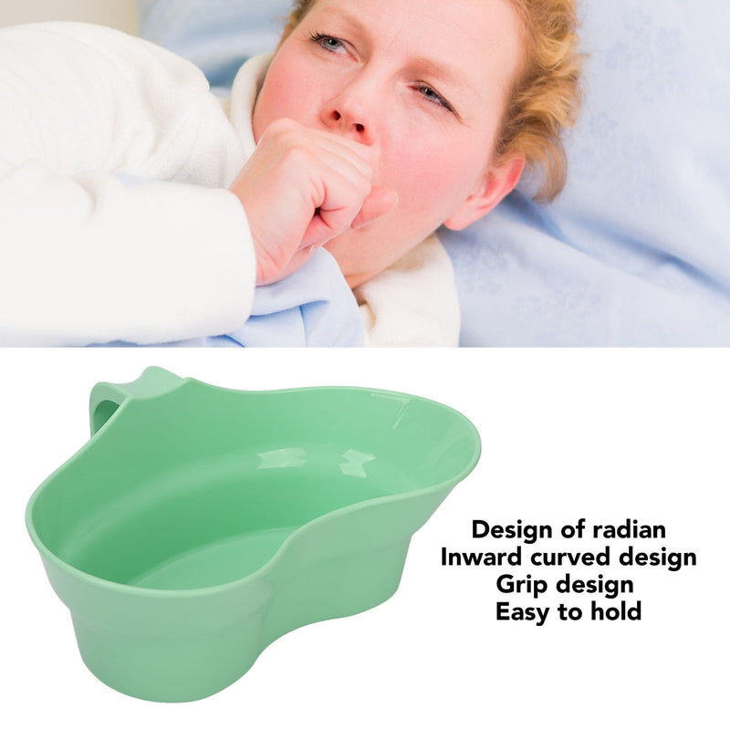 Dioche Oral Care Basin Cup, Inward Curved Unbreakable Large Diameter Vomit Bowl Tooth Brushing Tray for Elderly Bedridden 300ml