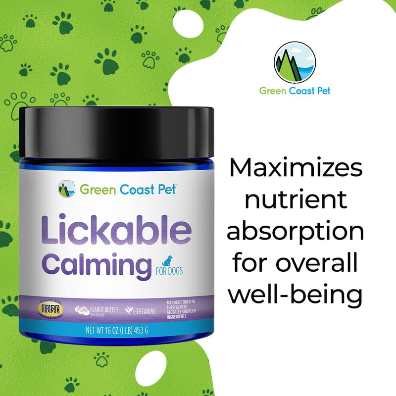 Lickable Actives (Calming) Supplement for Dogs, 16 oz | Made in USA | 30 Day Supply Calming