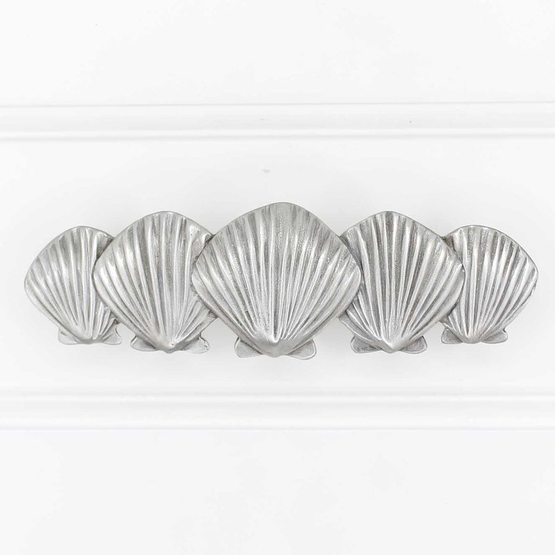 Costello Coastal - Seashell Drawer Pull (Horizontal) - Artist Collection Pewter Hardware Horizontal