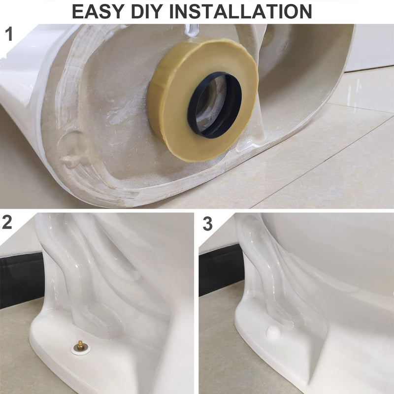 Extra Thick Toilet Wax Ring Kit for Toilet, Toilet Bowl Gasket with Flange and Solid Brass Bolts, Wax Ring for Toilet Seal for 3-Inch or 4-Inch Waste Lines