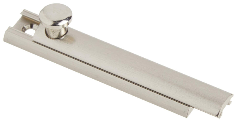 Hickory Hardware Security Slide Latch Door Lock Bolt | 2 Pack | Heavy-Duty Hardware for Flush or Recessed Doors and Gates | 3 Inch | Satin Nickel