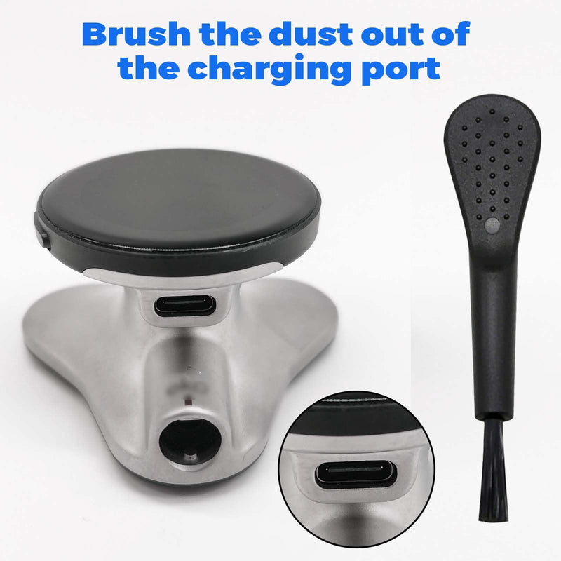 6 Pack Dust Plug for EKO CORE 500,Anti Dust Plug Cover Charging Port Protector Cap with Cleaning Brush for EKO Core 500 Digital Stethoscope (Matte Black) Matte Black