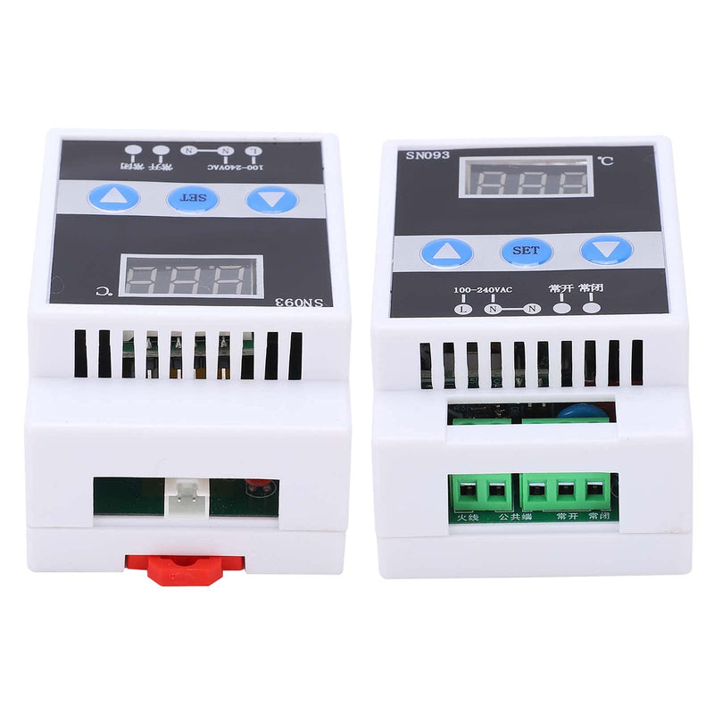 DIN Rail Temperature Regulator, Temperature Sensor Regulator DIN Rail Mount Controller for Heating for Refrigeration for Cooling for Heating Situations