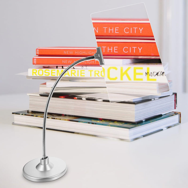 Baluue 4X Magnifying Glass with White Led Light Flexible Gooseneck Desktop Reading Magnifier for Small Print Crafting and Low Vision Assistance